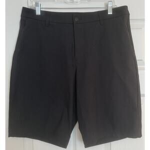 Lululemon Commission Shorts Mens 32 Black Stretch 10.5” Inseam Golf Athletic EUC